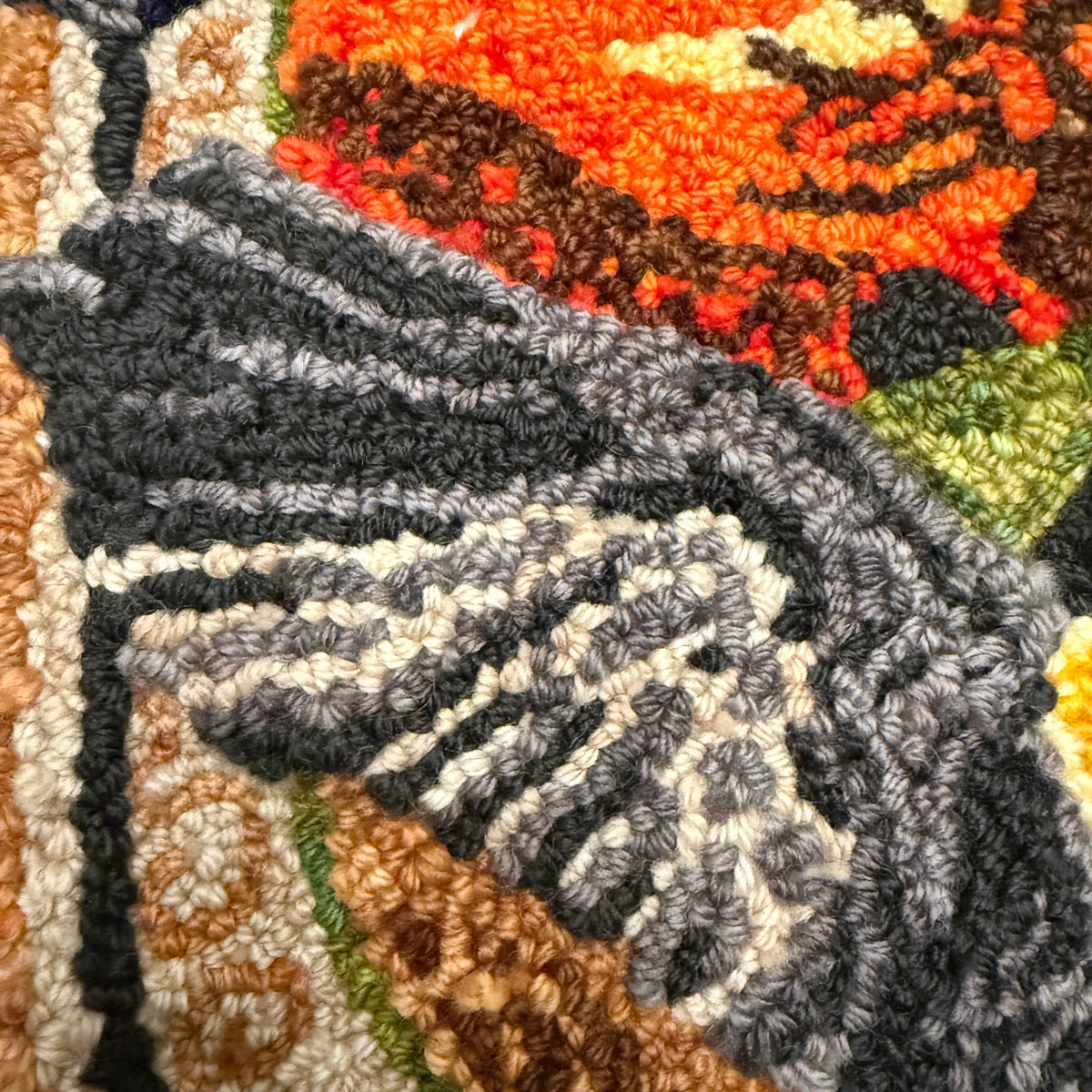 Ravens in the Boneyard – 11"x 17.5" punch needle pattern