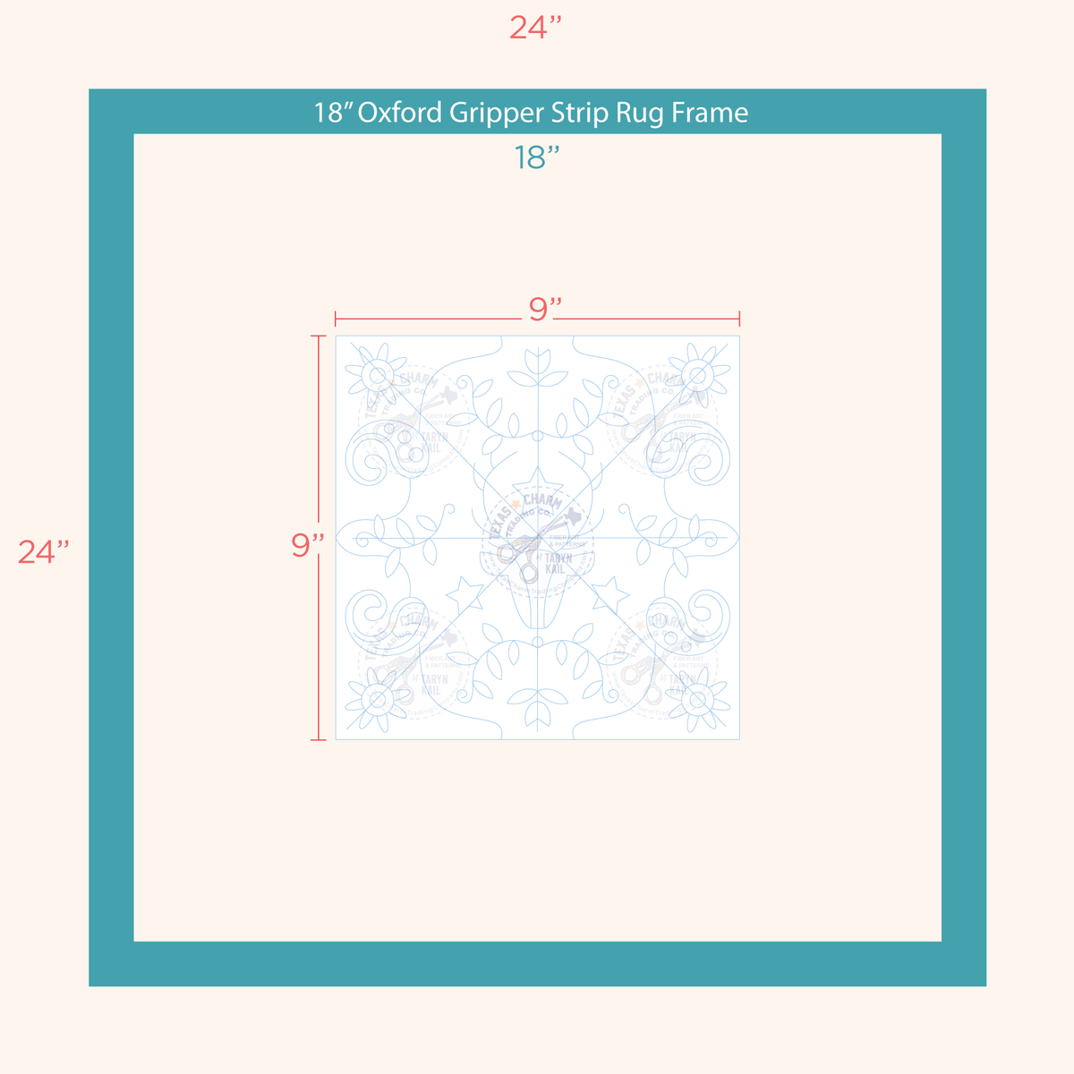 Twilight Deer Garden – Pillow or Chair Pad Traced Pattern