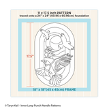 Ravens in the Boneyard – 11"x 17.5"  punch needle pattern