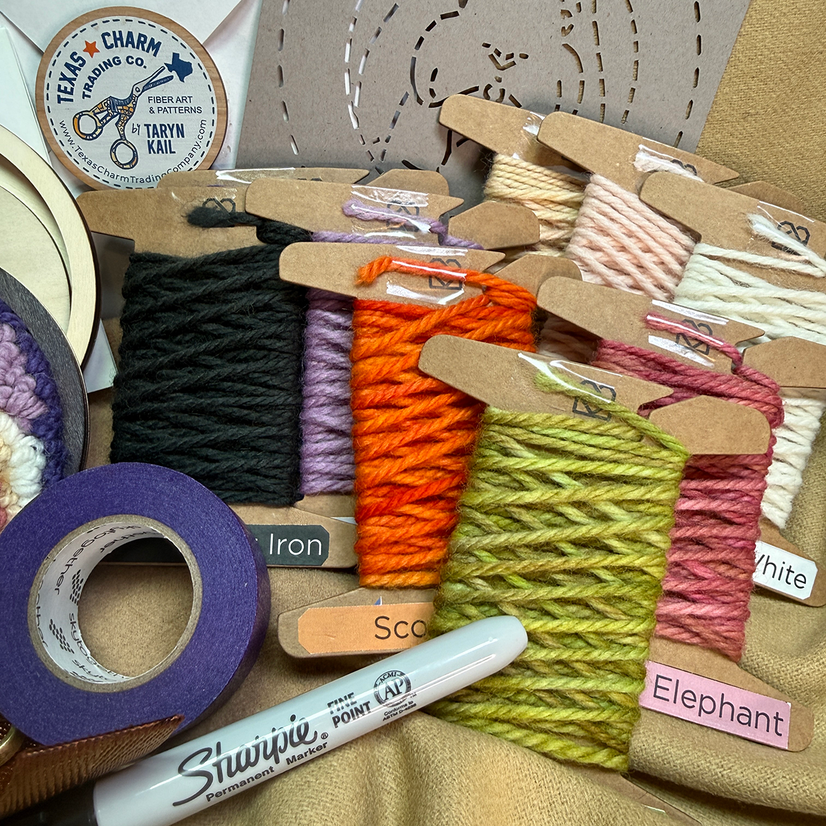Rabbit Punch Needle Bag Charm Kit