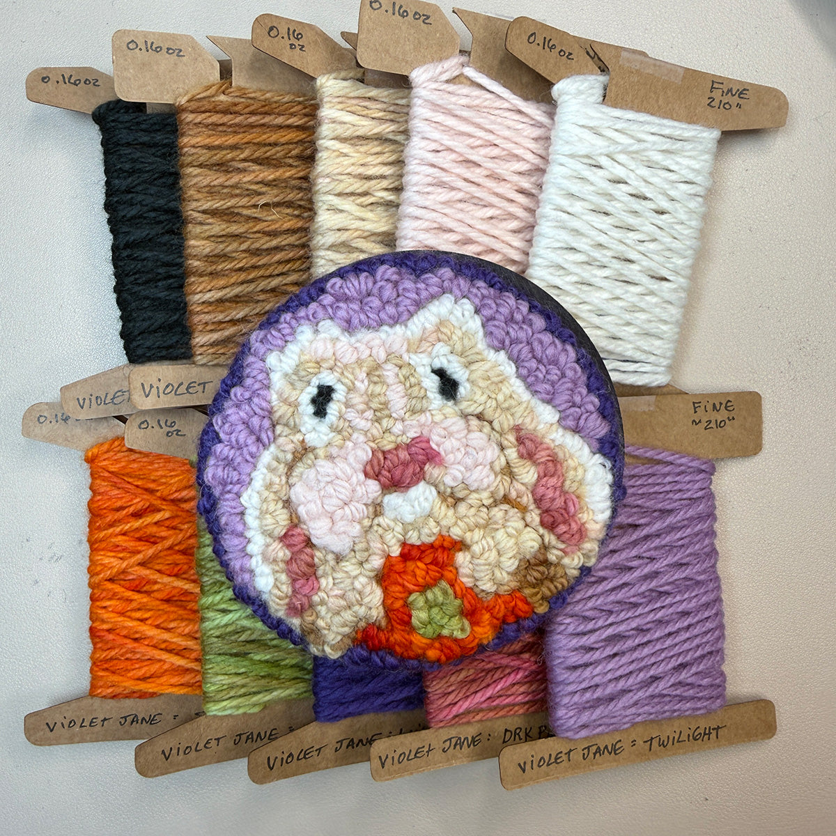 Rabbit Punch Needle Bag Charm Kit