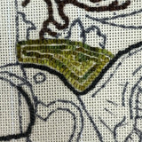 Ravens in the Boneyard – 11"x 17.5"  punch needle pattern