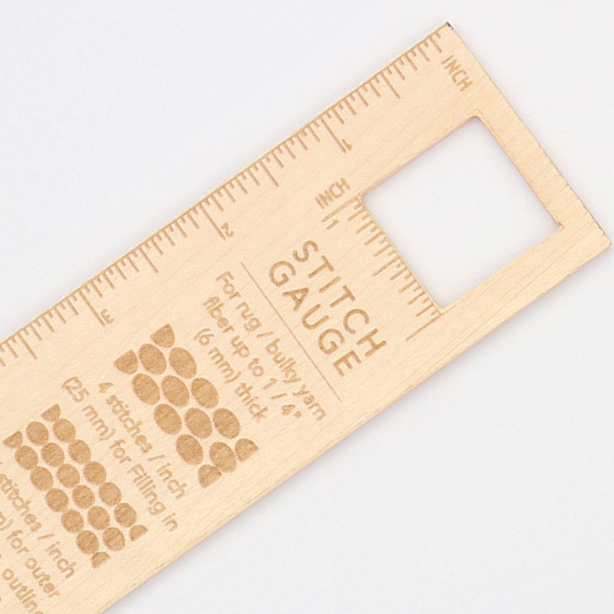 Oxford  Wooden Stitch Gauge for Punch Needle Rug Hooking