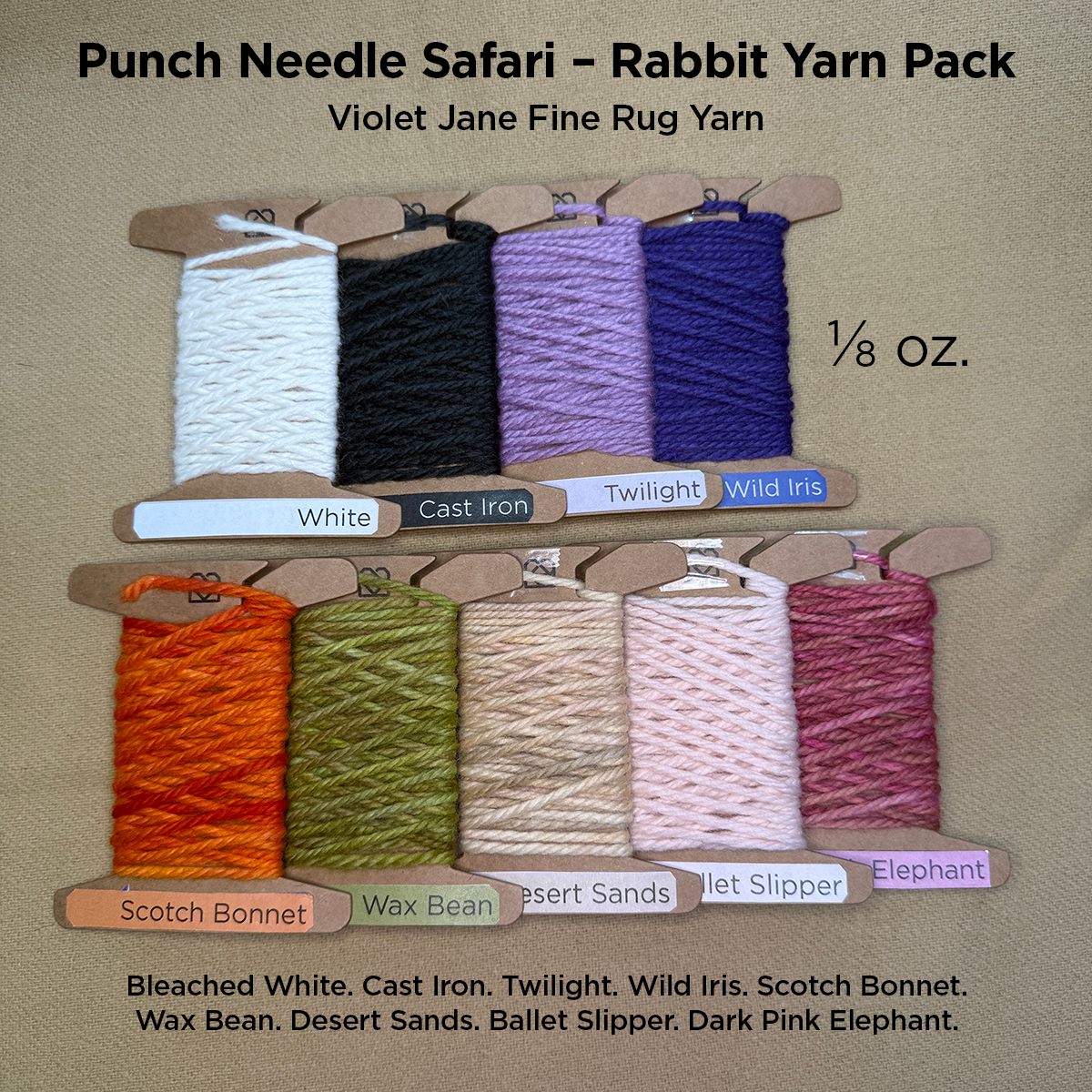 Rabbit Punch Needle Bag Charm Kit